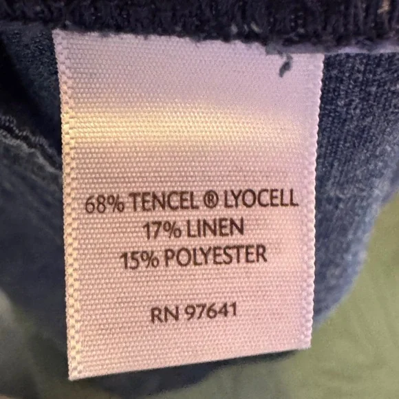 J. Jill Chambray Linen Shift Dress Extra Large - Picture 6 of 7